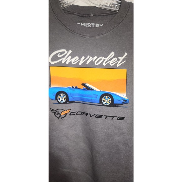 corvette sweatshirt men small gray - Picture 2 of 7